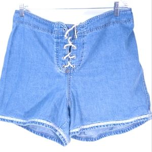 Breaker Drawstring  Jeans Short - Plus Size
